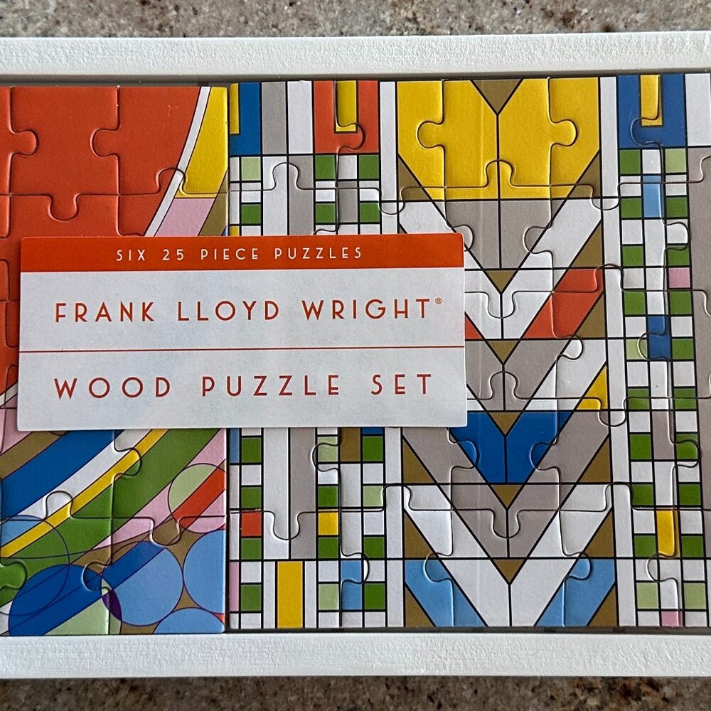 Brand new Frank Lloyd Wright Wood Puzzle Set